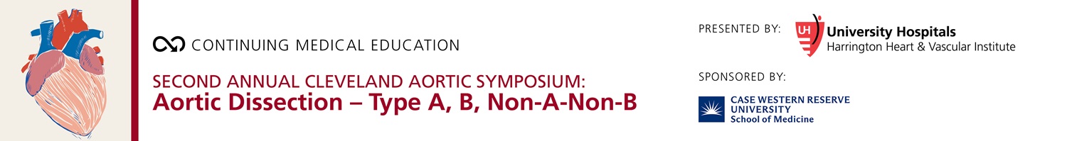 Second Annual Cleveland Aortic Symposium: Aortic Dissection- Type A, B, Non-A-non-B Banner